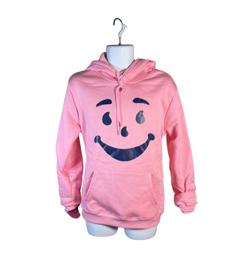 Kool-Aid Man Face Graphic Pink Hoodie